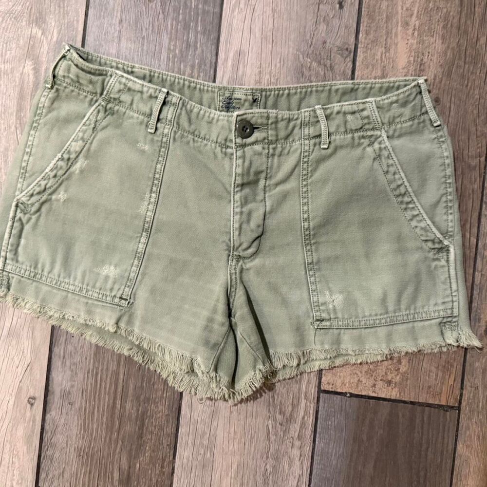 American-eagle Women's Green and Khaki Shorts